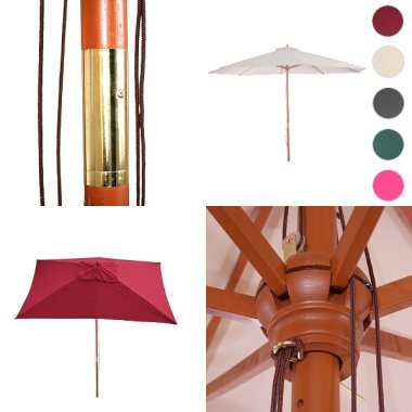 Træparasoller - parasoller i træ