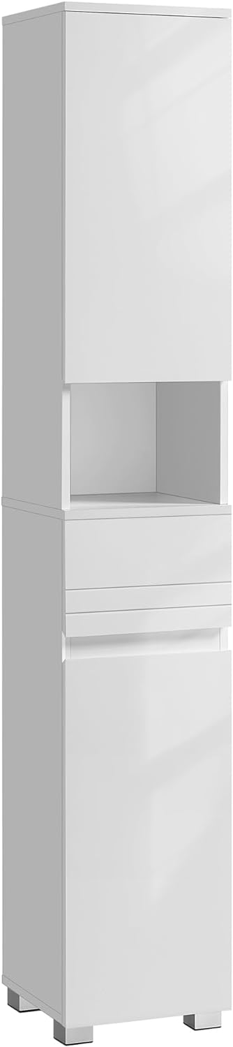 Badeværelsesskab - toiletskab - opbevaringsskab - hvid 30x30x170 - Kommoder og skænke - Daily-Living