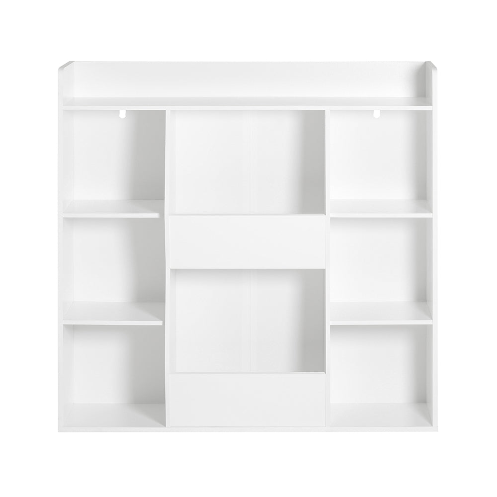 Børne bogreol med rum og hylder – lav reol – hvid 106x30x104 – Reoler og hylder > Reoler – gulvreoler og stuereoler – Daily-Living