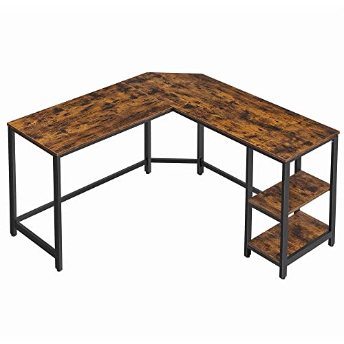 Billede af Hjørneskrivebord - L-formet skrivebord - rustik brun 138 x 138 - Borde - Daily-Living
