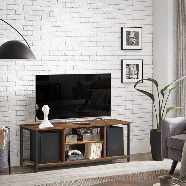 Billede af TV-bænk - TV-bord i industrielt design - rustik brun 120x40x50 - Borde > TV-borde - Daily-Living