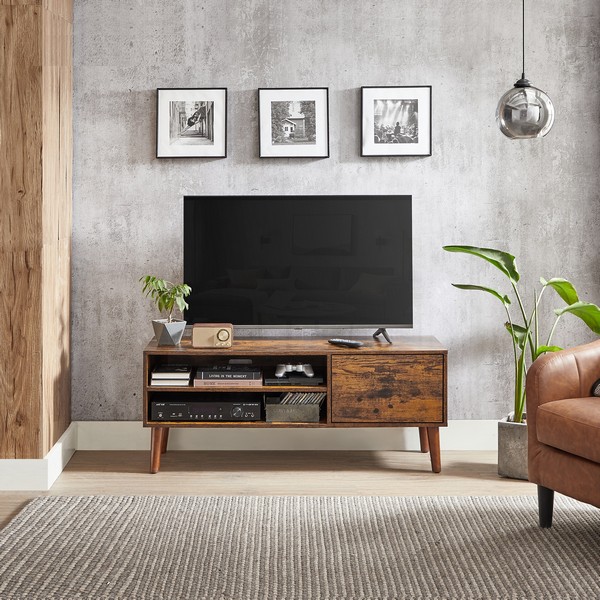 Billede af TV-bord - retro TV-bænk - vintage rustikt brunt 120x40x50 cm - Borde > TV-borde - Daily-Living
