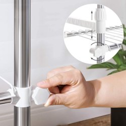 Tjstativ med 2 bjlestnger og 2 skohylder - justerbart hvid