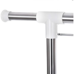 Tjstativ med 2 bjlestnger og 2 skohylder - justerbart hvid