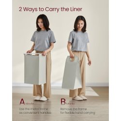 Vasketjskurve med 4 rum - 4 vasketjsposer - hvid