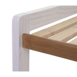 Reol med 5 bambus hylder - badevrelsesreol og skoreol