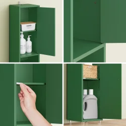 Badevrelsesskab med hylder, skabe og skuffe - grn 180x20x20