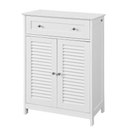 Badev�relsesskab, skab med skuffe og dobbeltskab, hvid