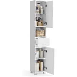 Badevrelsesskab - toiletskab - opbevaringsskab - hvid 30x30x170