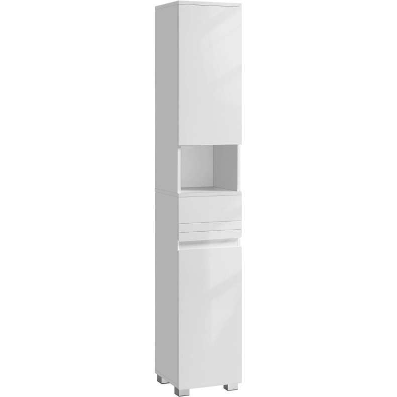 Badevrelsesskab - toiletskab - opbevaringsskab - hvid 30x30x170
