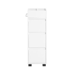 Badevrelsesskab med 3 skuffer og bne rum - hvid 37x15x93 