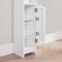 Badev�relsesskab - toiletskab - opbevaringsskab - hvid 18x20x80