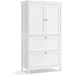 Badevrelsesskab med skuffer - opbevaringsskab hvid 110x60x30