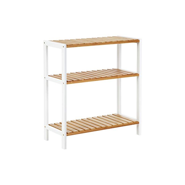 Bambus reol med 3 hylder - badevrelsesreol - 60 x 26 x 66