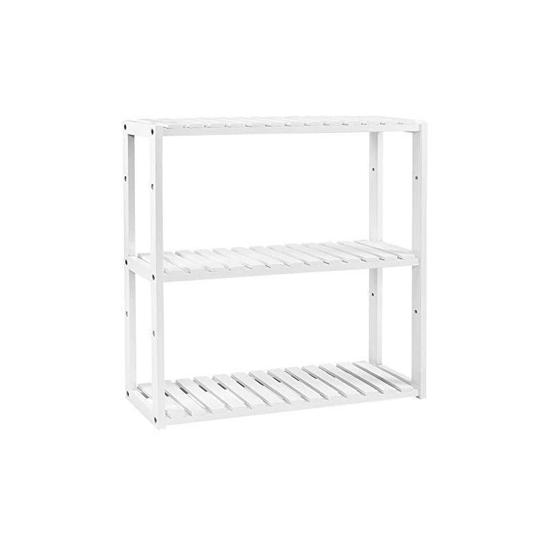 Bambus reol med 3 hylder - vghngt badevrelsesreol - 60x15x54