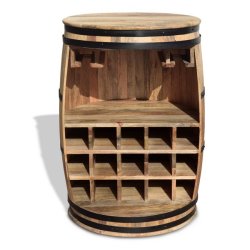 Vintnde bar i massiv mangotr - Rosey-Indica barskab og vinreol