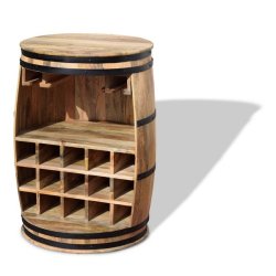 Vintnde bar i massiv mangotr - Rosey-Indica barskab og vinreol