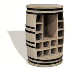 Vintnde bar i massiv hvid mangotr - Rosey Manga-Jo barskab