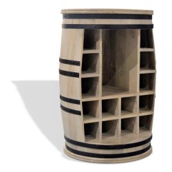 Vintnde bar i massiv hvid mangotr - Rosey Manga-Jo barskab