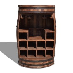 Vintnde bar i massiv rosentr - Rosey-Say barskab og vinreol