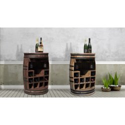 Vintnde bar i massiv rosentr - Rosey-Say barskab og vinreol