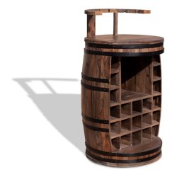 Vintnde bar i massiv rosentr - Rosey-X barskab og vinreol