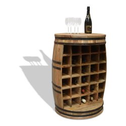 Vinreol Rosey-O Raw i massiv rosentr - vinmbel, vintnde bar og barskab