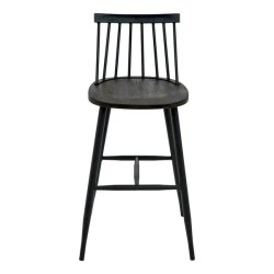 Barstole - 2 barstole i retro design i metal og tr med fodsttte