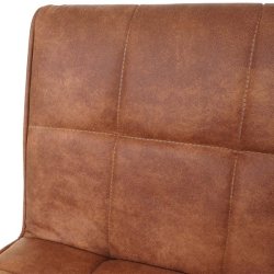 Barstol - 2 stk barstole med imiteret ruskind ~ lysebrun stof