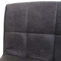 Barstol - 2 stk barstole med imiteret ruskind ~ mrkegr stof