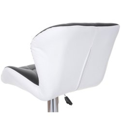 Barstole - 2 stk barstole med gaspatron ~ antracit imiteret kunstlder