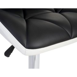 Barstole - 2 stk barstole med gaspatron ~ antracit imiteret kunstlder