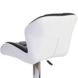 Barstole - 2 stk barstole med gaspatron ~ antracit imiteret kunstlder