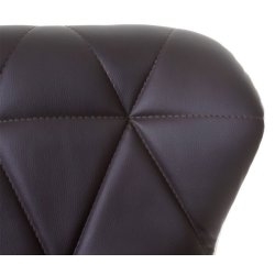 Barstole - 2 stk barstole med gaspatron ~ brun imiteret kunstlder