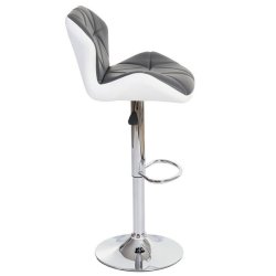 Barstole - 2 stk barstole med gaspatron ~ gr imiteret kunstlder