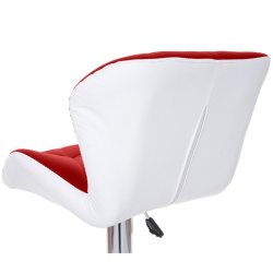 Barstole - 2 stk barstole med gaspatron ~ rd imiteret kunstlder