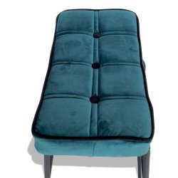 Barstol - blgrn velour barstol - Ekko A2 model fra OBUZI