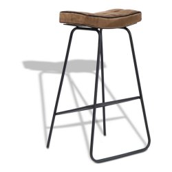 Barstol - brun velour barstol - Ekko A1 model fra OBUZI