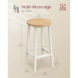 Barstol i industrielt design - s�t med 2 barstole - eg brun