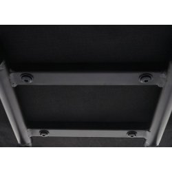 Barstol med fodsttte, 4 ben, stofsde og rygln med grbrunt stof