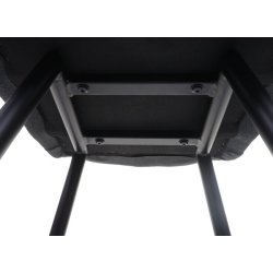 Barstol med fodsttte, 4 ben, stofsde og rygln med mrkegrt stof