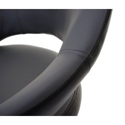 Barstol med hve snke funktion, gaspatron og rygln - gr/sort lder