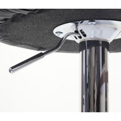 Barstol med hve snke funktion, gaspatron og rygln - gr/sort lder