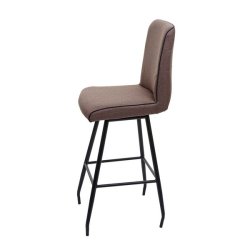 Barstol - roterbar barstol med auto-position - brunt stof