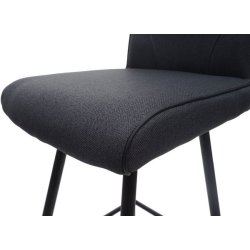 Barstol - roterbar barstol med auto-position - mrkegrt stof