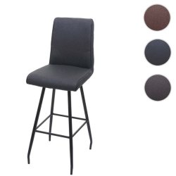 Barstol - roterbar barstol med auto-position - mrkegrt stof