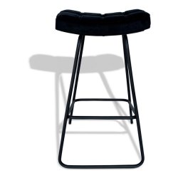 Barstol - sort velour barstol - Ekko A4 model fra OBUZI