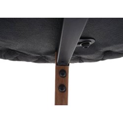 Barstol - 2 stk barstole med rygln, lyse metalben og antracit gr fljl