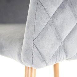 Barstol - 2 stk barstole med rygln, lyse metalben og lysegr fljl