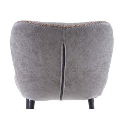 Barstole - 2 barstole med 4 ben og rygln i gr imiteret kunstlder